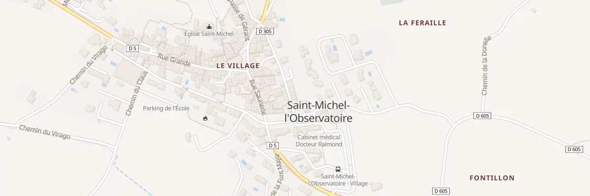 Plan du 250 Le Village à Saint-Michel-l’Observatoire