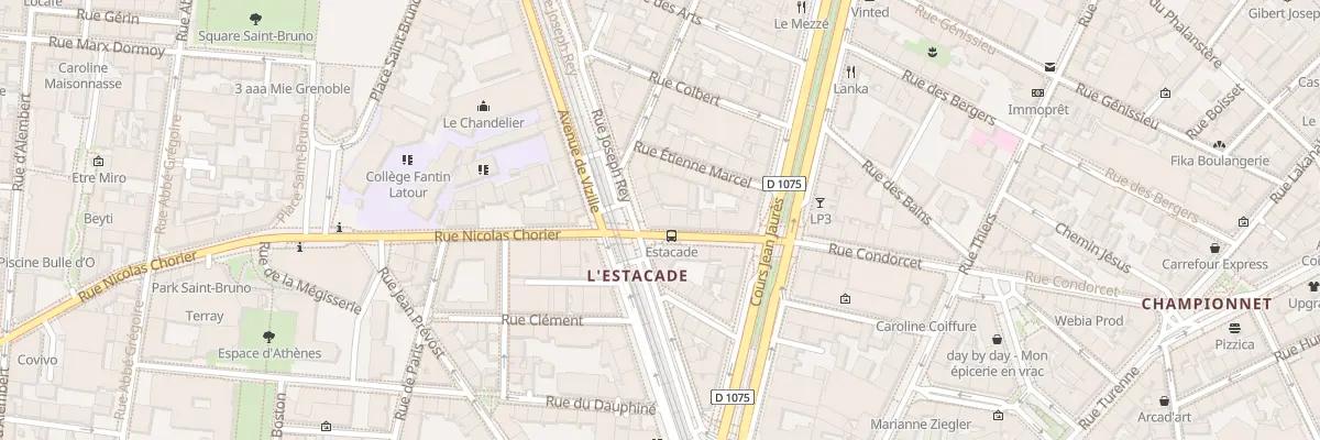 Plan du 10 Rue Nicolas Chorier à Grenoble