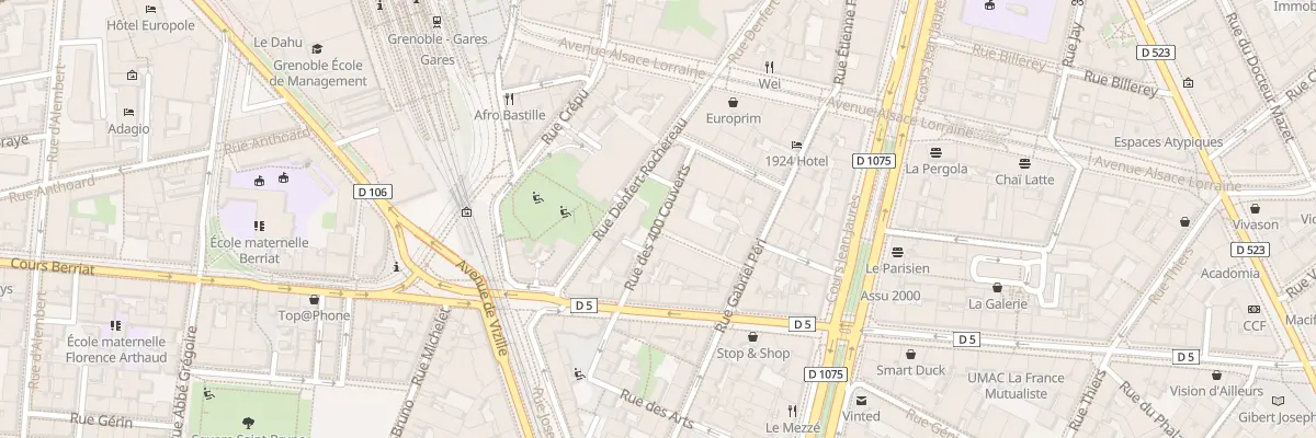 Plan du 21 Rue Denfert Rochereau à Grenoble