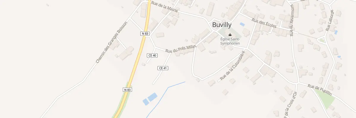 Plan du 15 Rue du Pré Millet à Buvilly