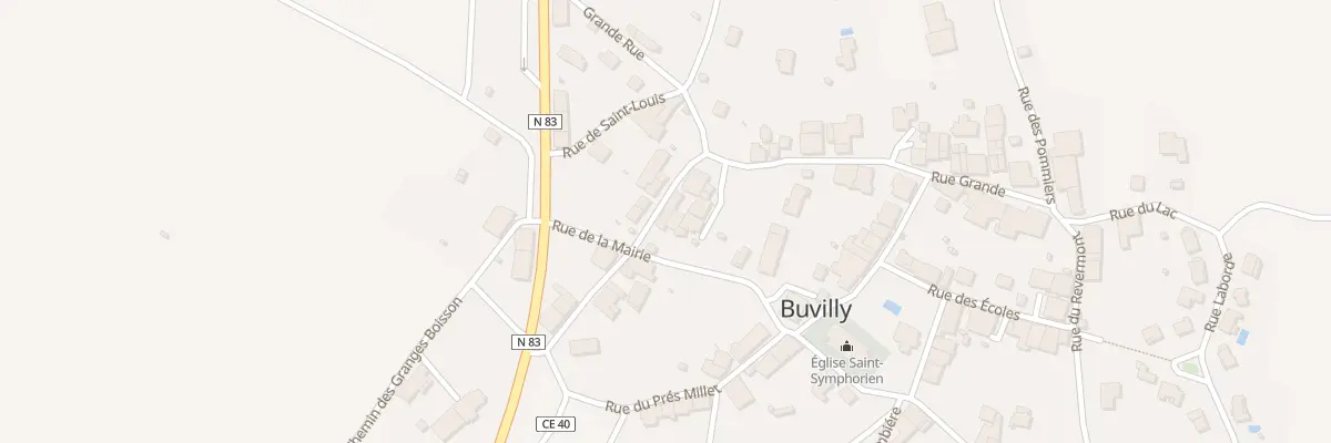 Plan du 5080 Rue Saint Vernier à Buvilly