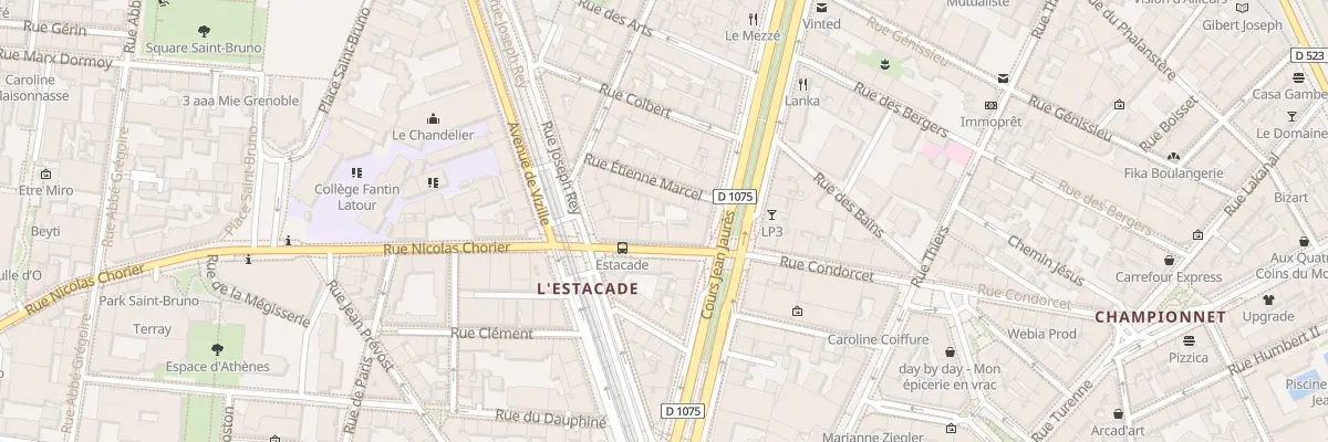 Plan du 4 Rue Nicolas Chorier à Grenoble