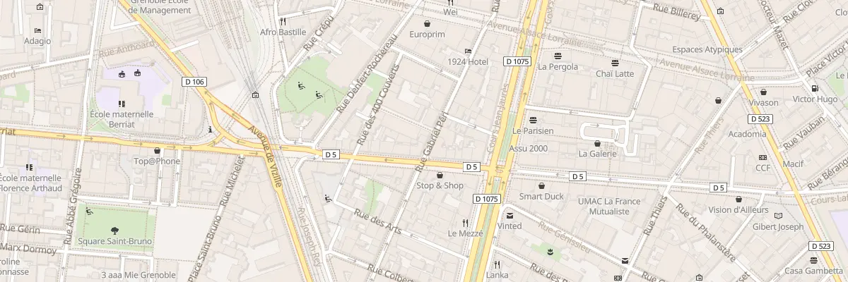 Plan du 20 Rue Gabriel Péri à Grenoble