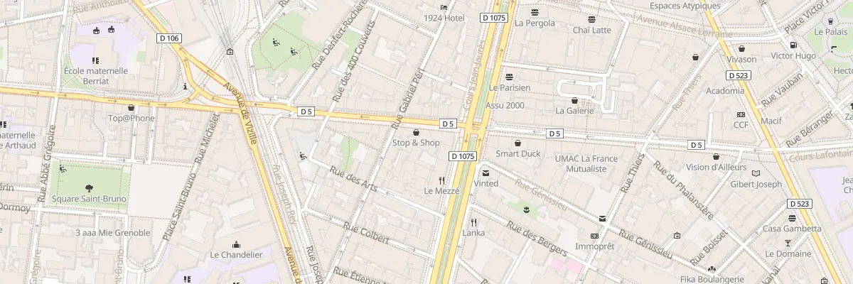 Plan du 35 Crs Berriat à Grenoble