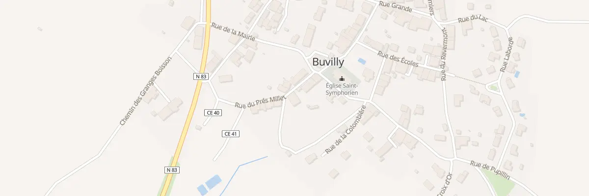 Plan du 5 Rue du Pré Millet à Buvilly
