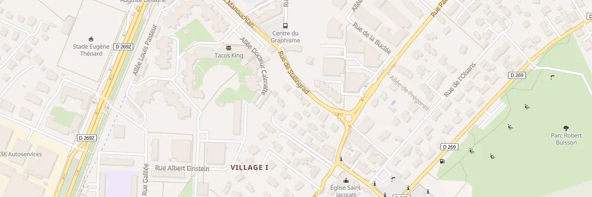 Plan du 75 Rue de Stalingrad à Échirolles