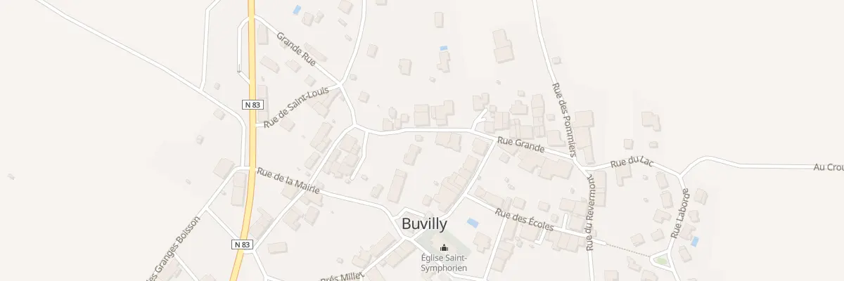 Plan du 16 Gr Grande Rue à Buvilly