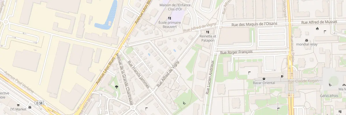 Plan du 90 Rue Alfred de Vigny à Grenoble
