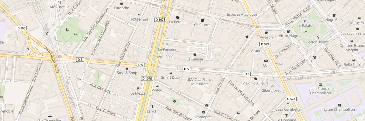 Plan du 36 Crs Berriat à Grenoble