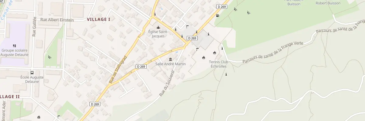 Plan du 1 Rue du Souvenir à Échirolles