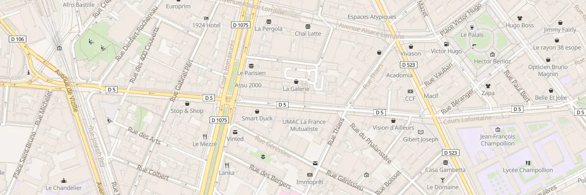 Plan du 30 Crs Berriat à Grenoble