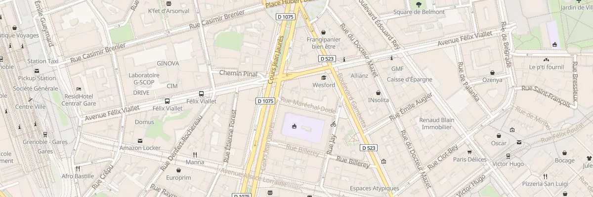 Plan du 8 Rue Maréchal Dode à Grenoble