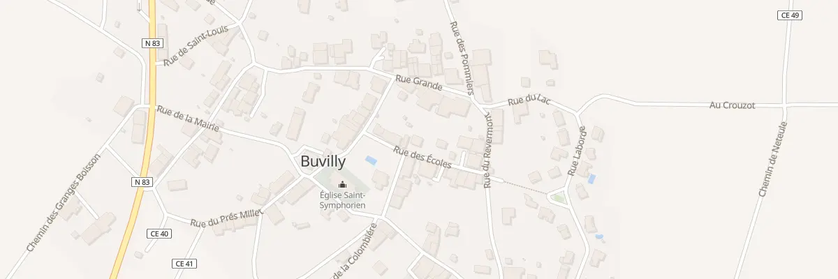 Plan du 3 Rue des Ecoles à Buvilly