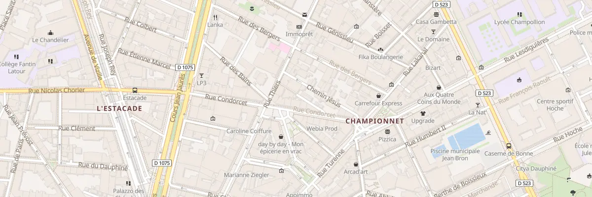 Plan du 7 Rue Beauregard à Grenoble