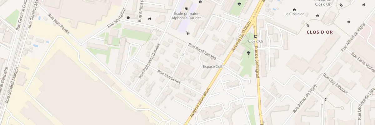 Plan du 5 Rue Edmond Rostand à Grenoble
