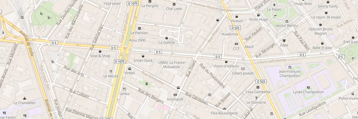 Plan du 23 Crs Berriat à Grenoble