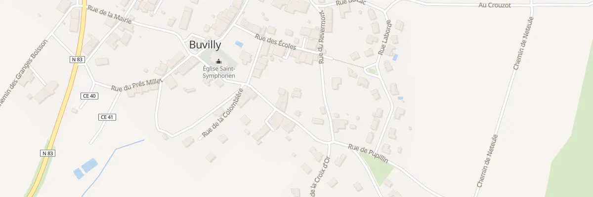 Plan du 13 Rue de la Mairie à Buvilly