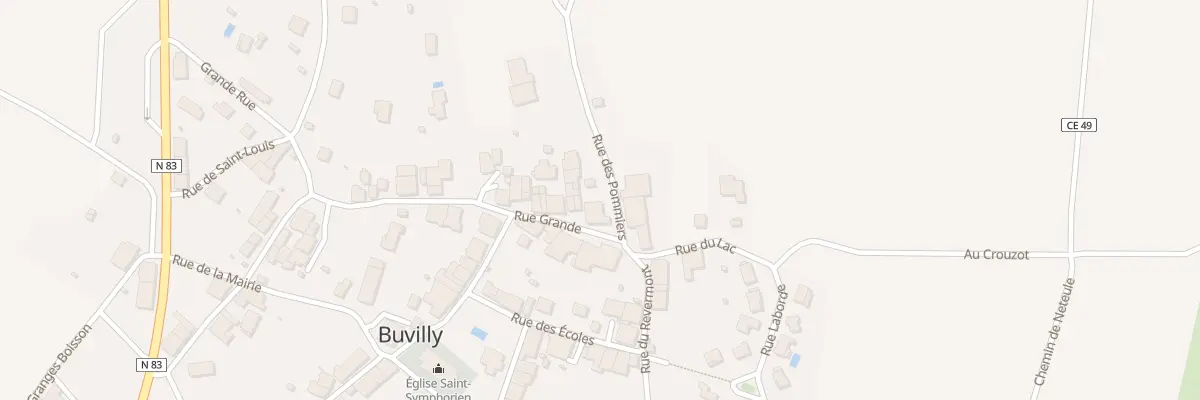 Plan du 43 Gr Grande Rue à Buvilly