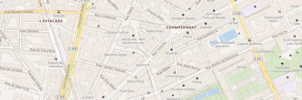 Plan du 10 Rue Turenne à Grenoble