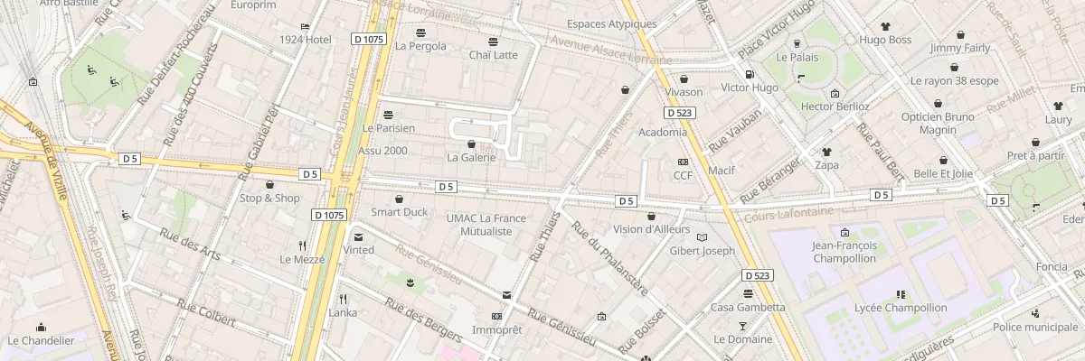Plan du 22 Crs Berriat à Grenoble