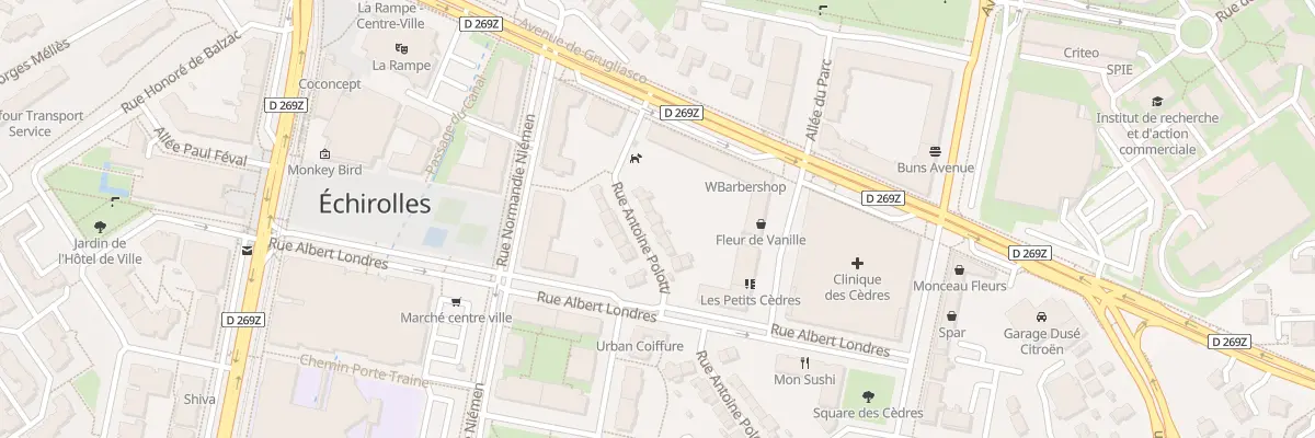 Plan du 3 Rue Antoine Polotti à Échirolles