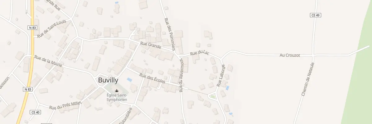 Plan du 1 Rue du Revermont à Buvilly