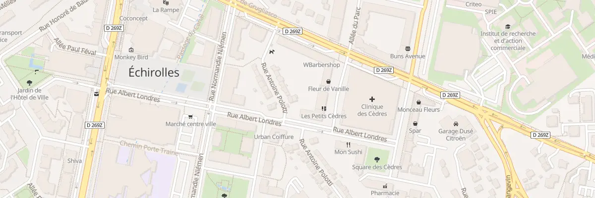 Plan du 7 Rue Antoine Polotti à Échirolles