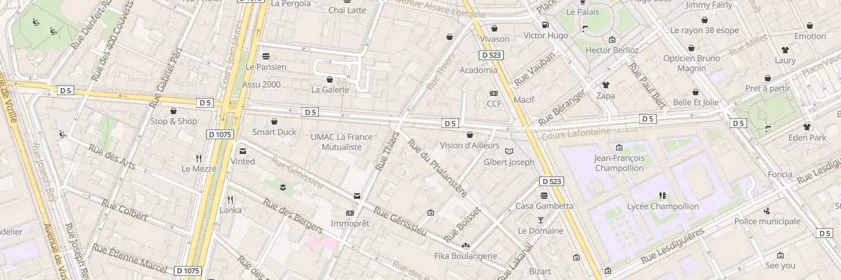Plan du 17 Crs Berriat à Grenoble