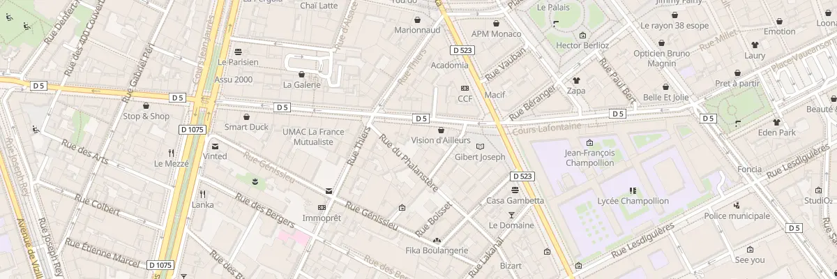 Plan du 11B Crs Berriat à Grenoble
