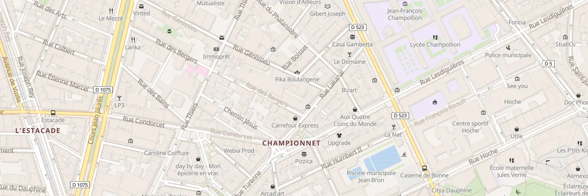 Plan du 21 Rue des Bergers à Grenoble