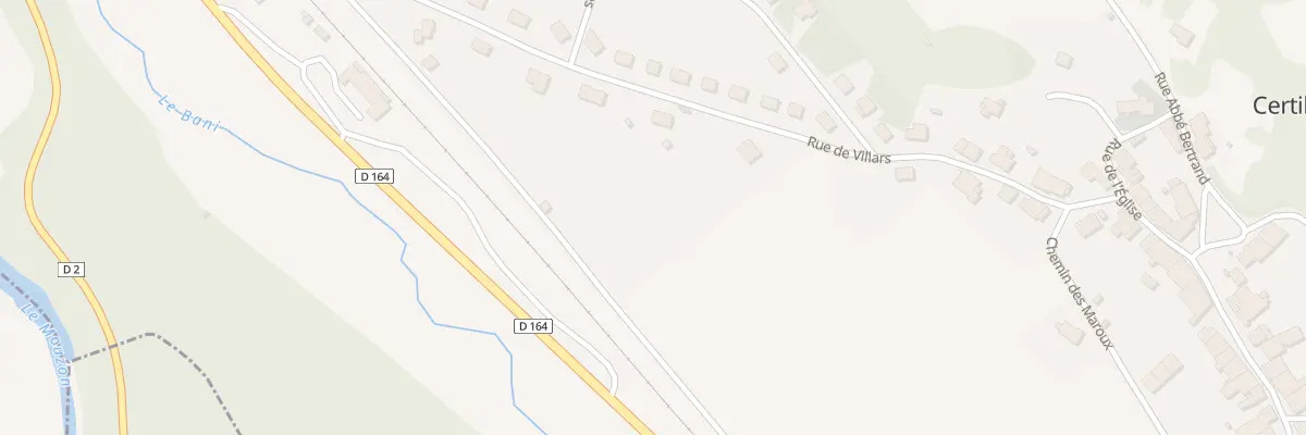 Plan du 13 Rue de Villars à Certilleux