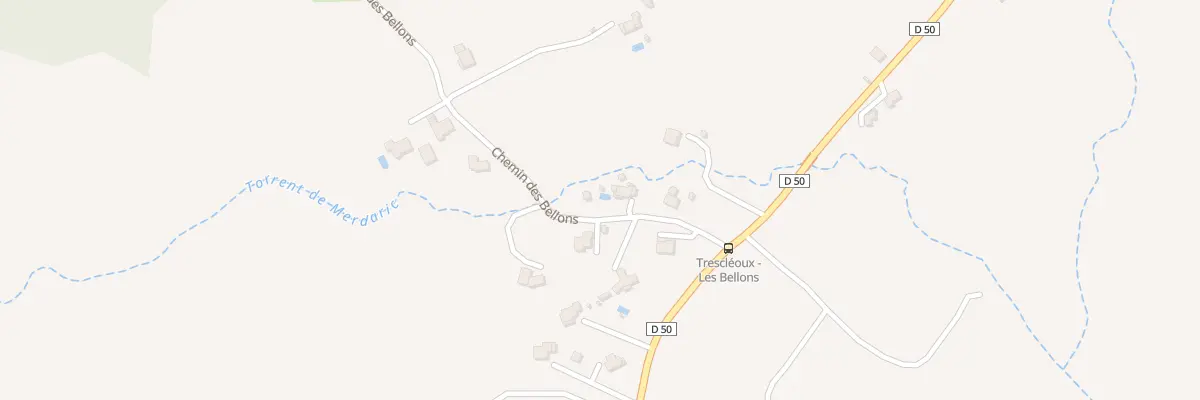 Plan du 5244 Le Monestier à Trescléoux
