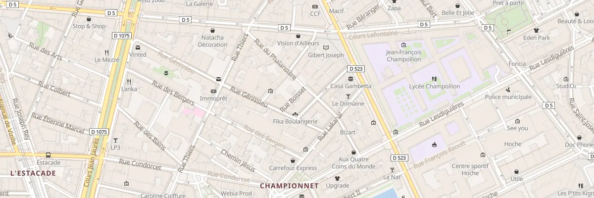 Plan du 1 Rue Boisset à Grenoble