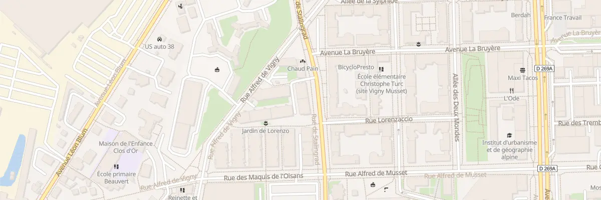Plan du 47 Rue Alfred de Vigny à Grenoble