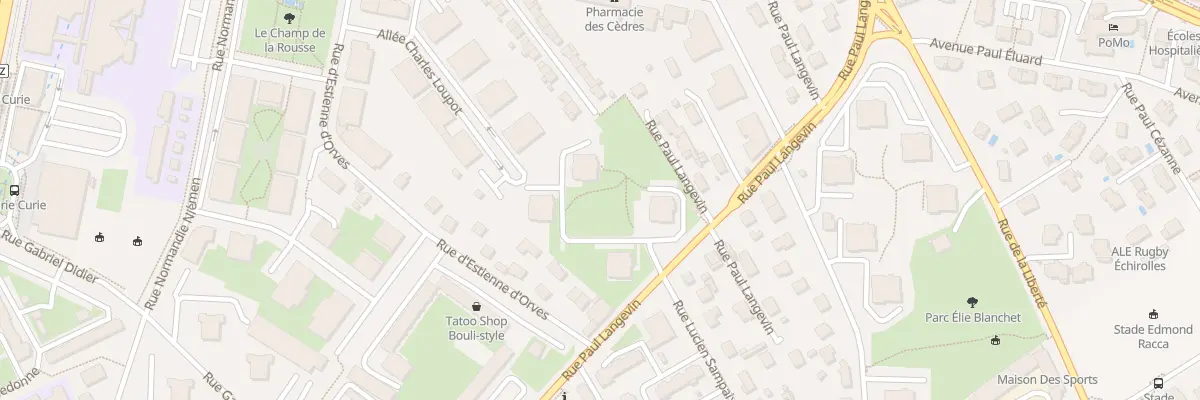 Plan du 30 Rue Paul Langevin à Échirolles