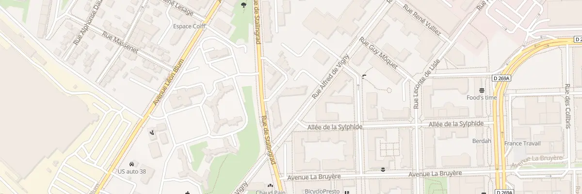 Plan du 50 Rue Alfred de Vigny à Grenoble