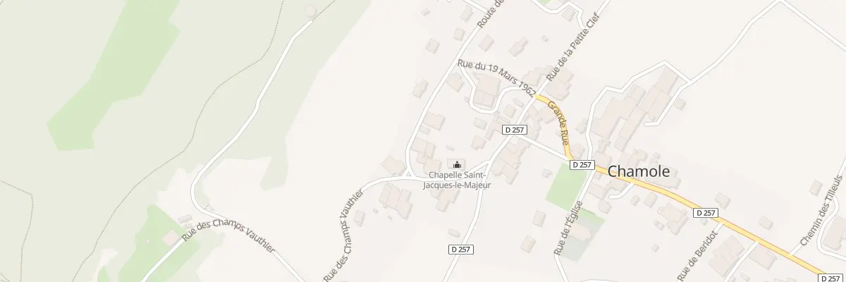 Plan du 40 Rte de Buvilly à Chamole