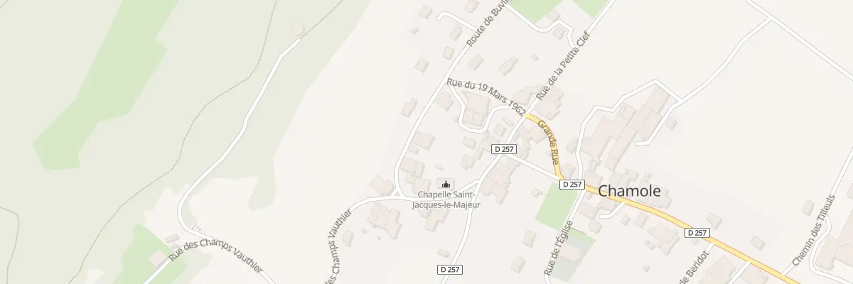 Plan du 70 Rte de Buvilly à Chamole