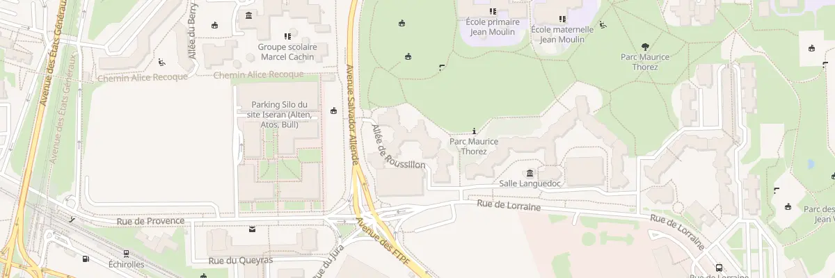 Plan du 3 All du Roussillon à Échirolles