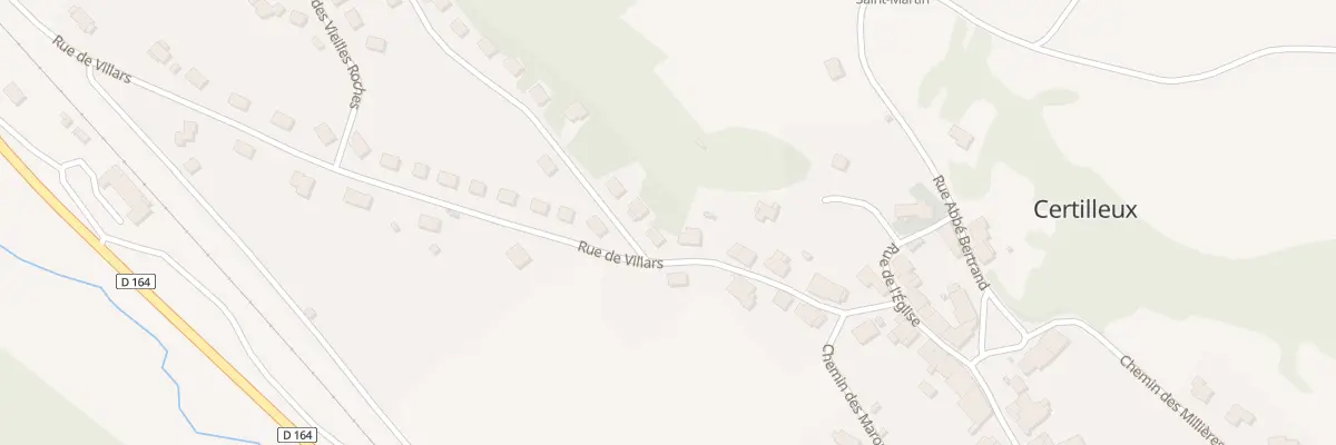 Plan du 2 Rue des Vieilles Roches à Certilleux