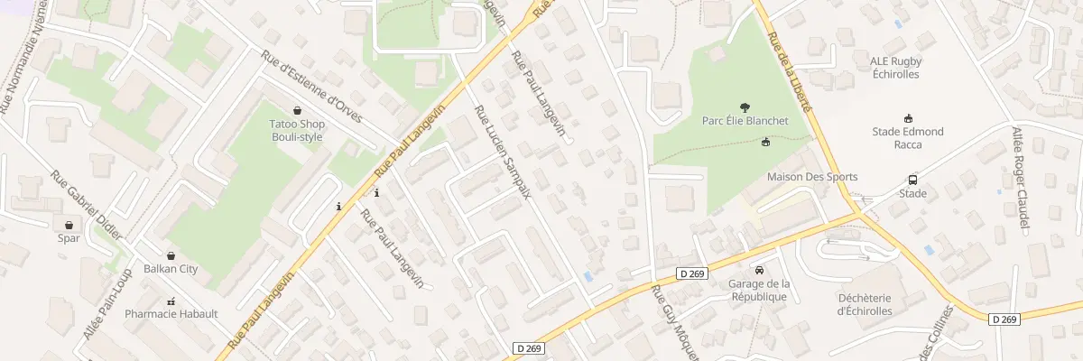 Plan du 9 Rue Lucien Sampaix à Échirolles