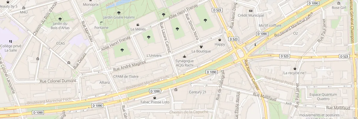 Plan du 1 Rue Robert Dubarle à Grenoble