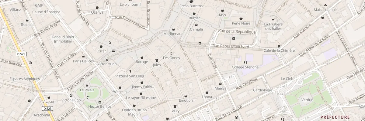 Plan du 8 Rue Saint Jacques à Grenoble