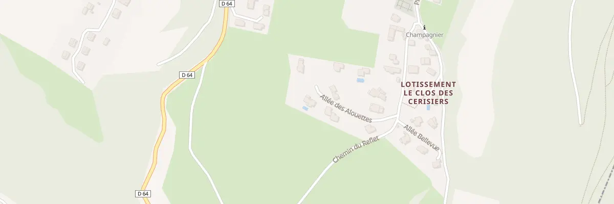 Plan du 7 All des Alouettes à Champagnier
