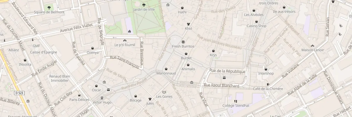 Plan du 2 Rue de la République à Grenoble