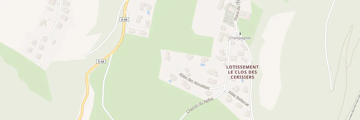 Plan du 10B All des Alouettes à Champagnier