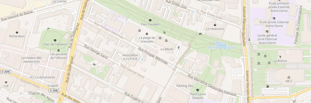 Plan du 6 Rue Prosper Merimée à Grenoble