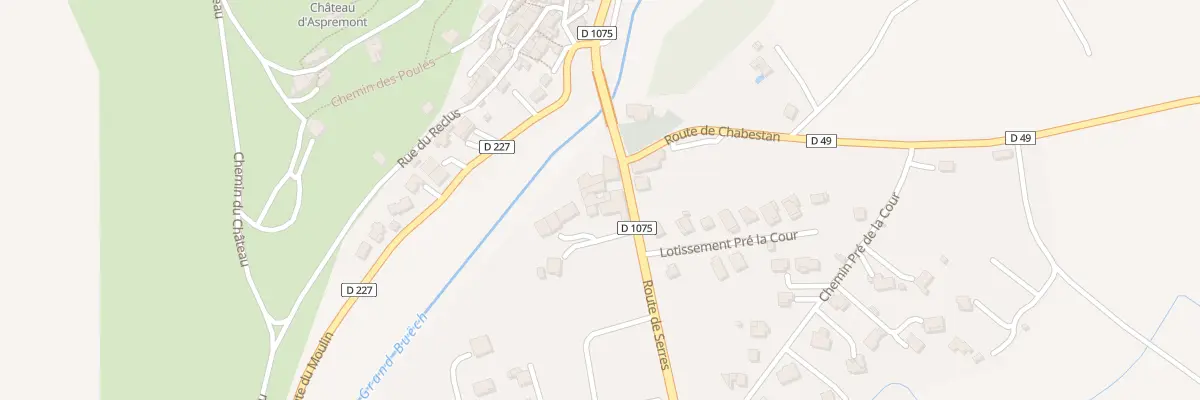 Plan du 52 Rte de Serres à Aspremont
