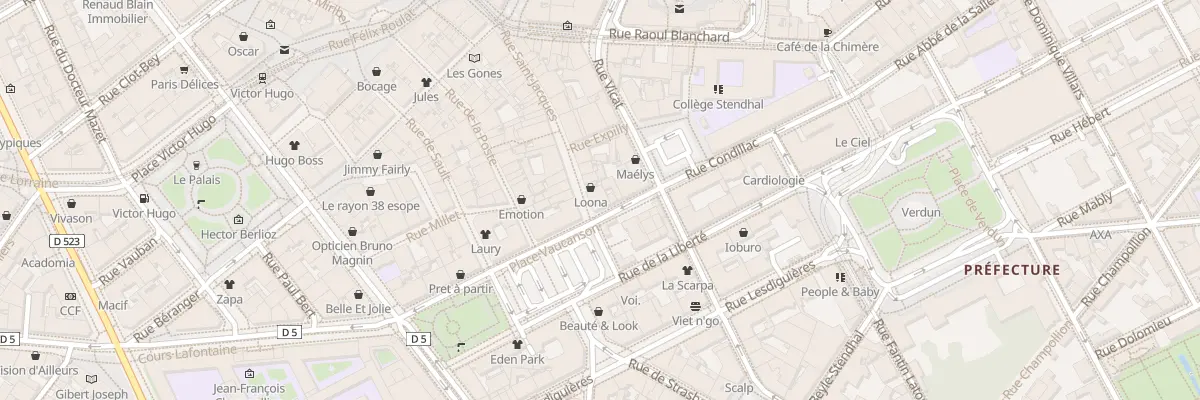 Plan du 21 Rue Saint Jacques à Grenoble