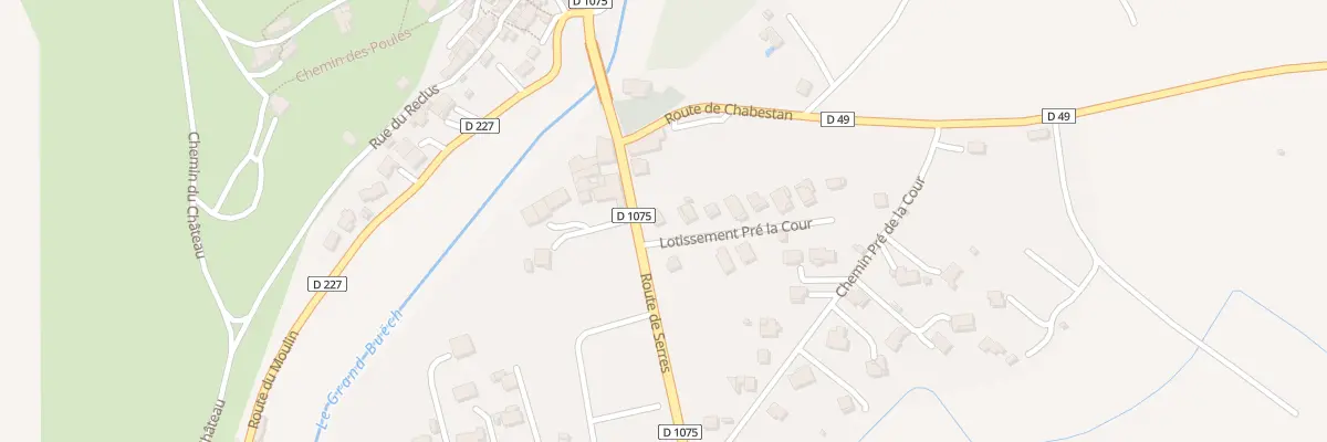 Plan du 5290 Devant Viere et Pre La Cou à Aspremont
